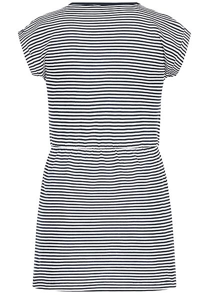 Name It Kids Mädchen Sommer Kleid Taillengummibund Streifen Muster sapphir blau