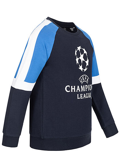 Name It Kids Jungen Sweatshirt Pullover Raglanärmel Champions League Print dark sapphir blau