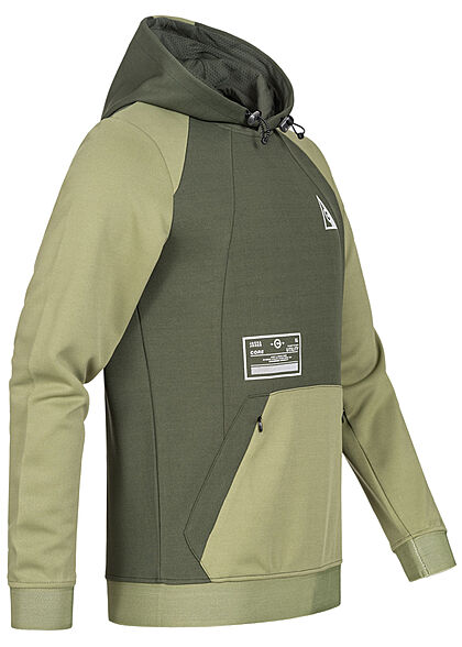 Jack and Jones Herren Sweat Hoodie Kapuze Kängurutasche Tunnelzug beetle grün