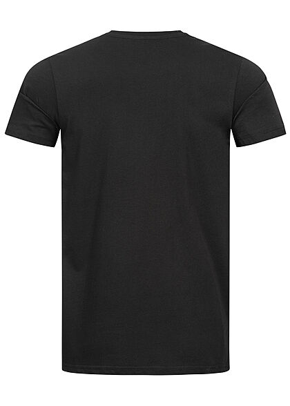 Alpha Industries Heren Basic T-Shirt met logo-opdruk zwart wit