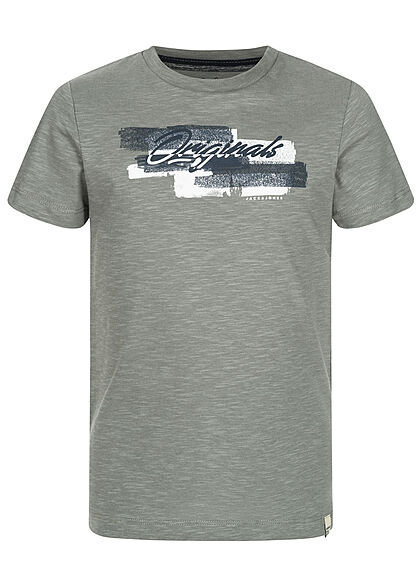 Jack and Jones Junior T-Shirt Originals Logo Print sedona sage grau - Art.-Nr.: 21052326