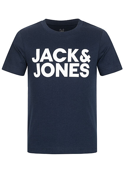 Jack and Jones Junior NOOS T-Shirt Logo Print navy blazer blau - Art.-Nr.: 21052340