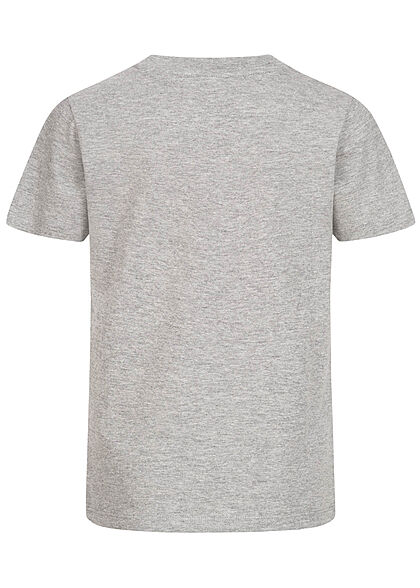 Jack and Jones Junior NOOS T-Shirt Colorblock Logo Print hell grau melange