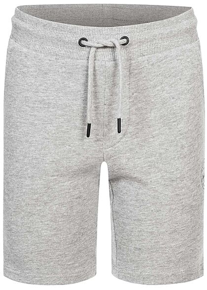 Jack and Jones Junior Sweat Shorts Tunnelzug 2-Pockets hell grau melange - Art.-Nr.: 21052352