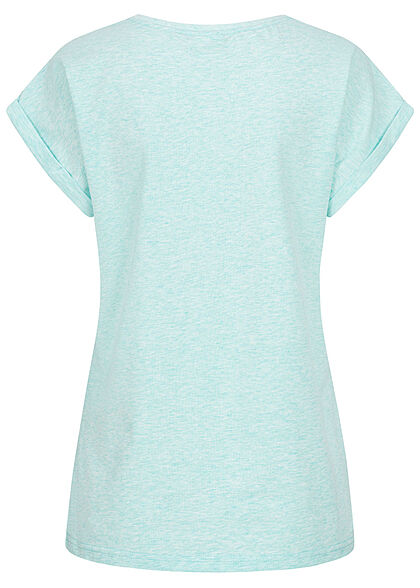 Urban Classics Dames t-shirt met brede schouders lichtblauw