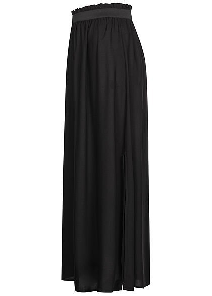 Tom Tailor Damen Paperbag Longform Rock Schlitz seitlich schwarz