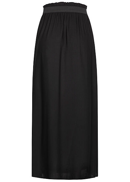 Tom Tailor Damen Paperbag Longform Rock Schlitz seitlich schwarz