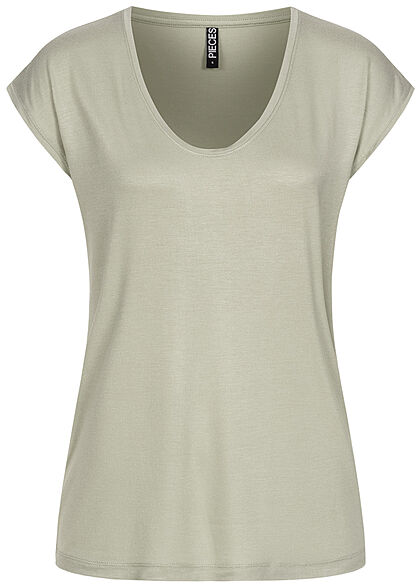 Pieces Dames NOOS T-Shirt Loose Fit desert sage groen