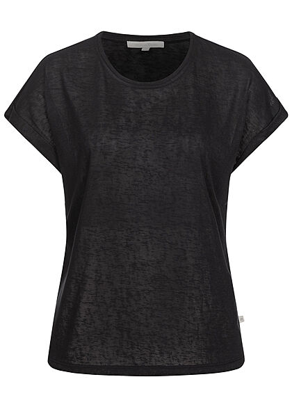 Tom Tailor Dames T-Shirt Loose Fit zwart - Art.-Nr.: 21052673