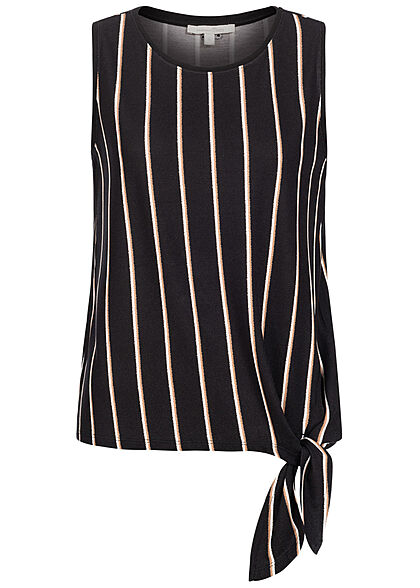 Tom Tailor Dames Tank Top Strepen zwart