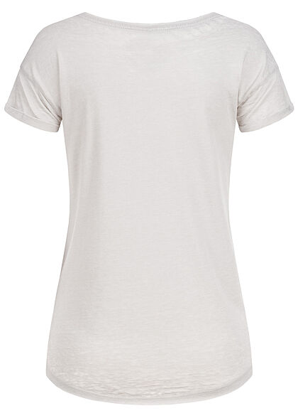 Eight2Nine Dames T-Shirt Safari Print quiet grijs