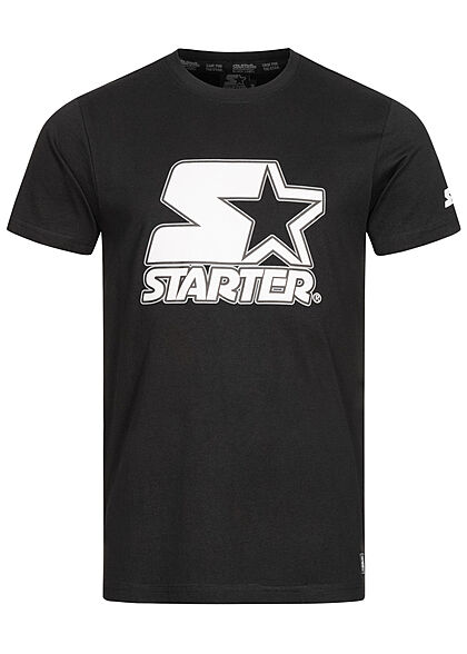 Starter Herren T-Shirt T-Shirt Logo Print schwarz weiss