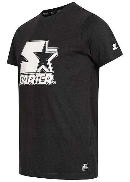Starter Herren T-Shirt T-Shirt Logo Print schwarz weiss