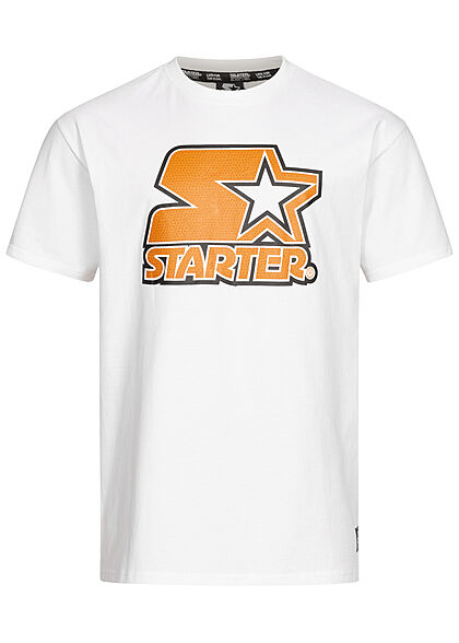 Starter Herren T-Shirt T-Shirt Basketball Logo Print weiss
