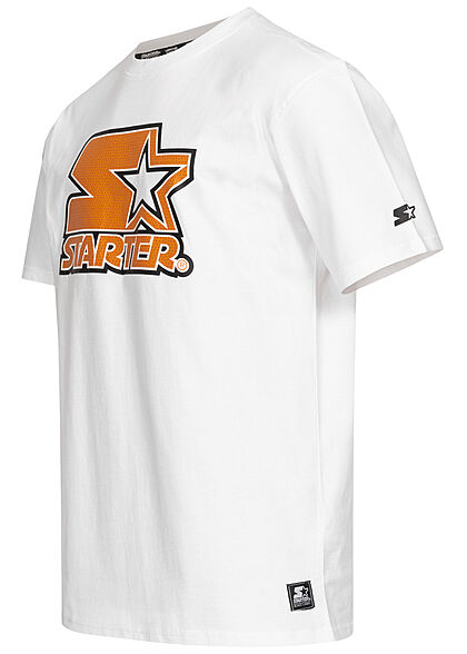 Starter Herren T-Shirt T-Shirt Basketball Logo Print weiss