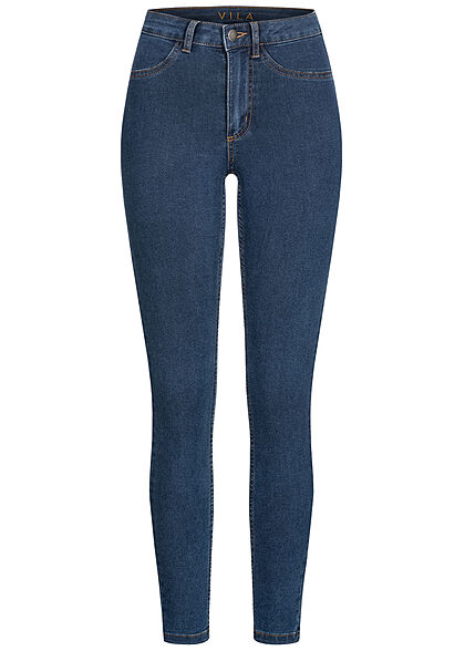 VILA Dames NOOS Jegging met 4 zakken medium blauw