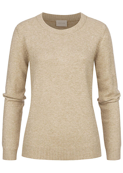 VILA Dames NOOS Sweater natural beige melange - Art.-Nr.: 21062787