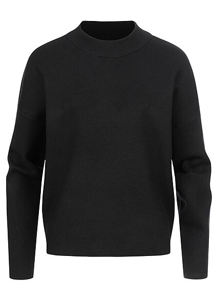 VILA Dames NOOS High-Neck Oversize Sweater zwart - Art.-Nr.: 21062810