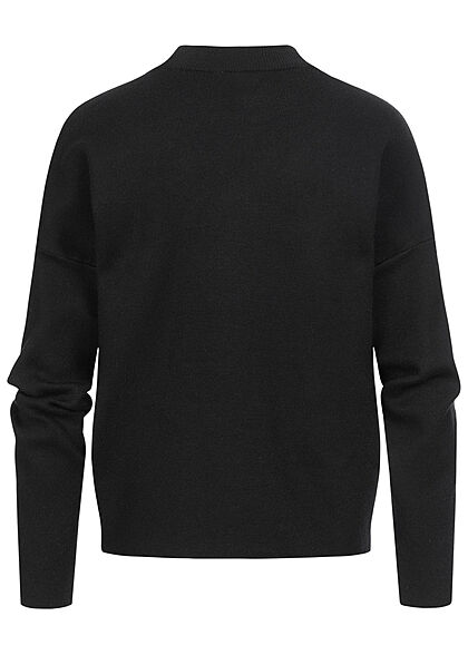 VILA Dames NOOS High-Neck Oversize Sweater zwart