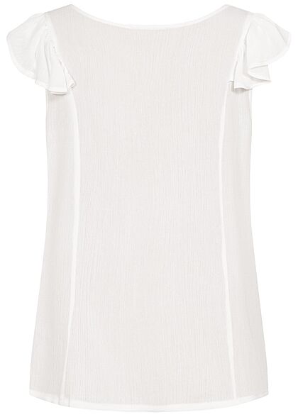 Hailys Dames V-Neck Blouse Shirt off wit