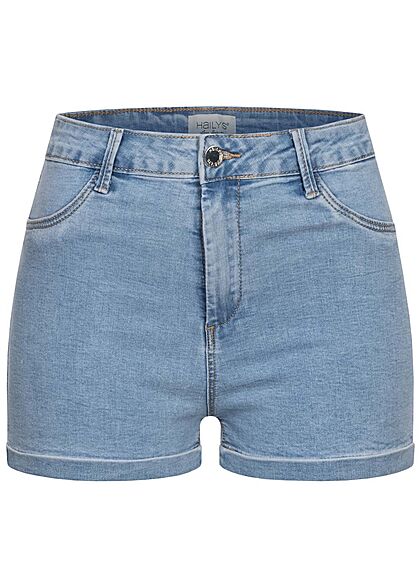 Hailys Damen High-Waist Push-Up Jeans Shorts 4-Pockets hell blau - Art.-Nr.: 21062943