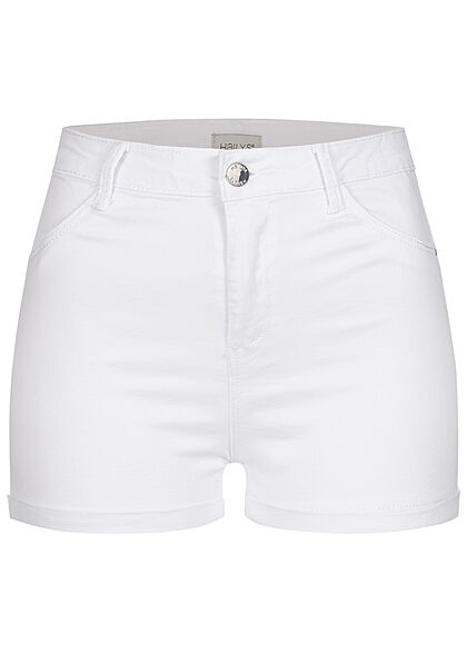 Hailys Dames High-Waist Push-Up Jeans Shorts wit