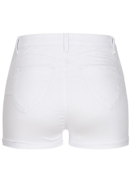 Hailys Dames High-Waist Push-Up Jeans Shorts wit