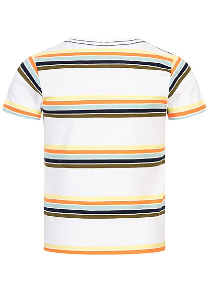 Name It Kids Jungen T-Shirt Multicolor Streifen Muster bright weiss mc