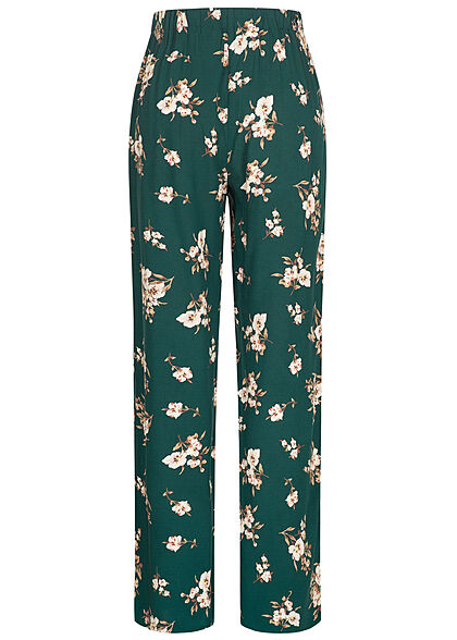 Terminal geest ik wil Vero Moda Dames NOOS viscose zomerbroek met hoge taille met bloemenprint  blauw