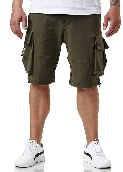 Sublevel Herren Cargo Bermuda Shorts 2-Pockets khaki grn