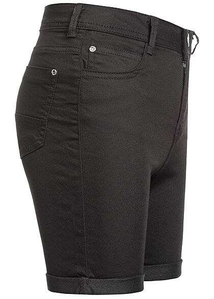 Hailys Kids Mädchen Bermuda Jeans Shorts 5-Pockets schwarz denim