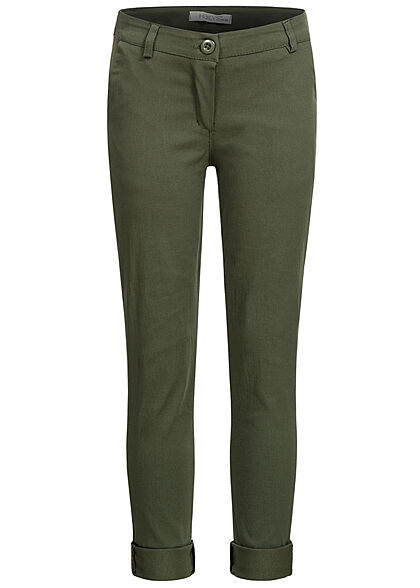 Hailys Kids Mädchen Stoffhose Mid-Waist 2-Pockets khaki grün