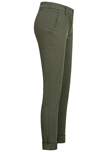 Hailys Kids Mädchen Stoffhose Mid-Waist 2-Pockets khaki grün