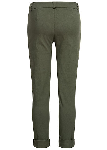 Hailys Kids Mädchen Stoffhose Mid-Waist 2-Pockets khaki grün