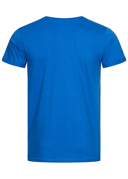 Sublevel Herren T-Shirt Easy Mind Print bright royal blau