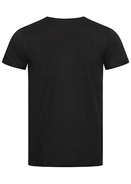 Sublevel Herren T-Shirt Easy Mind Print schwarz