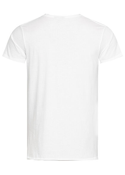 Eight2Nine Herren T-Shirt Logo Print weiss