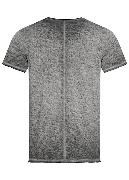 Eight2Nine Herren T-Shirt Brusttasche ash grau