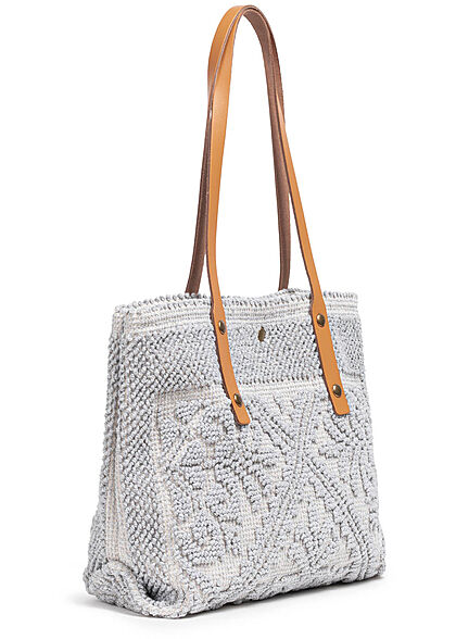 Styleboom Fashion Damen Struktur Handtasche ca. 24x35cm grau - Art.-Nr.: 21063123