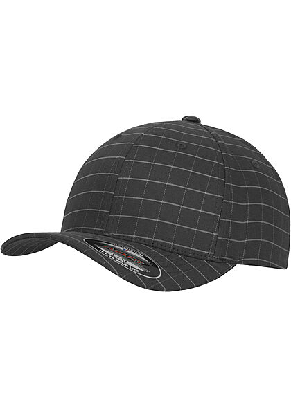 Flexfit Square Check Cap Karo Muster dunkel grau - Art.-Nr.: 21063137