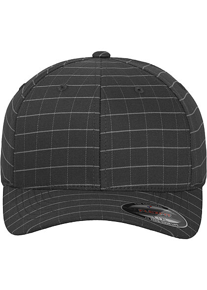 Flexfit Square Check Cap Karo Muster dunkel grau