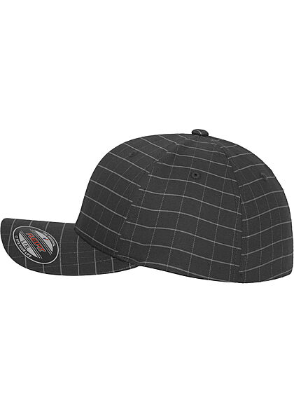 Flexfit Square Check Cap Karo Muster dunkel grau