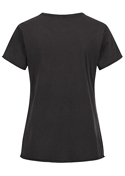 ONLY Damen T-Shirt Changing World Print schwarz