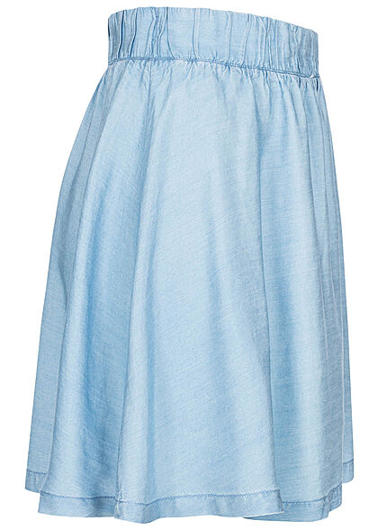Tom Tailor Dames V-Neck Mini Skater Rok stone bright lichtblauw denim