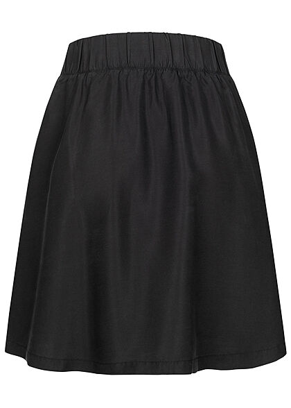 Tom Tailor Dames V-Neck Mini Skater Rok washed zwart