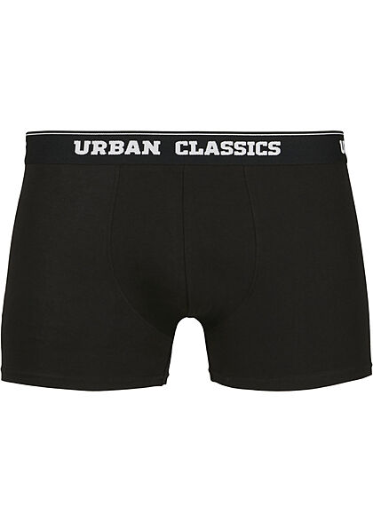 Urban Classics Herren 3-er Pack Boxer Shorts dunkel grün & Paisley & schwarz
