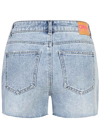 ONLY Dames High-Waist Denim Shorts medium blauw denim