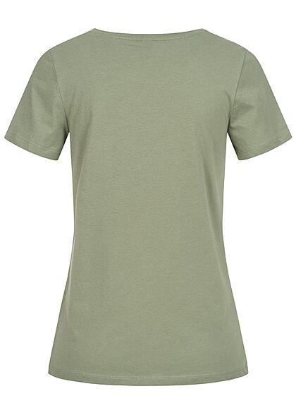 ONLY Dames T-Shirt Dream it Print shadow groen