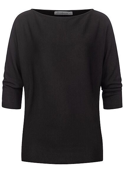 Seventyseven Lifestyle Dames 3/4 Longform Sweater zwart