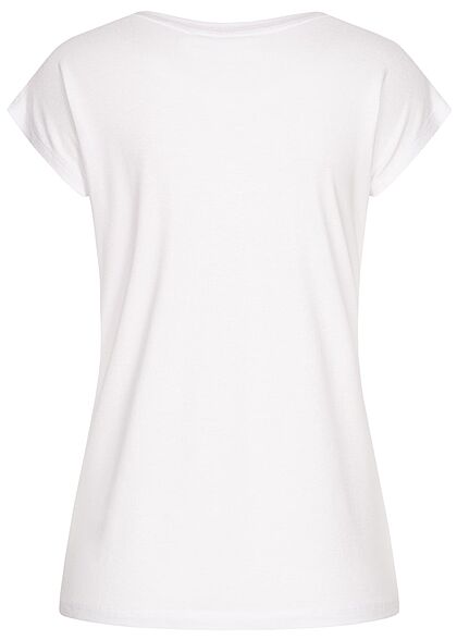 Seventyseven Lifestyle Dames Casual T-Shirt Happy Love wit